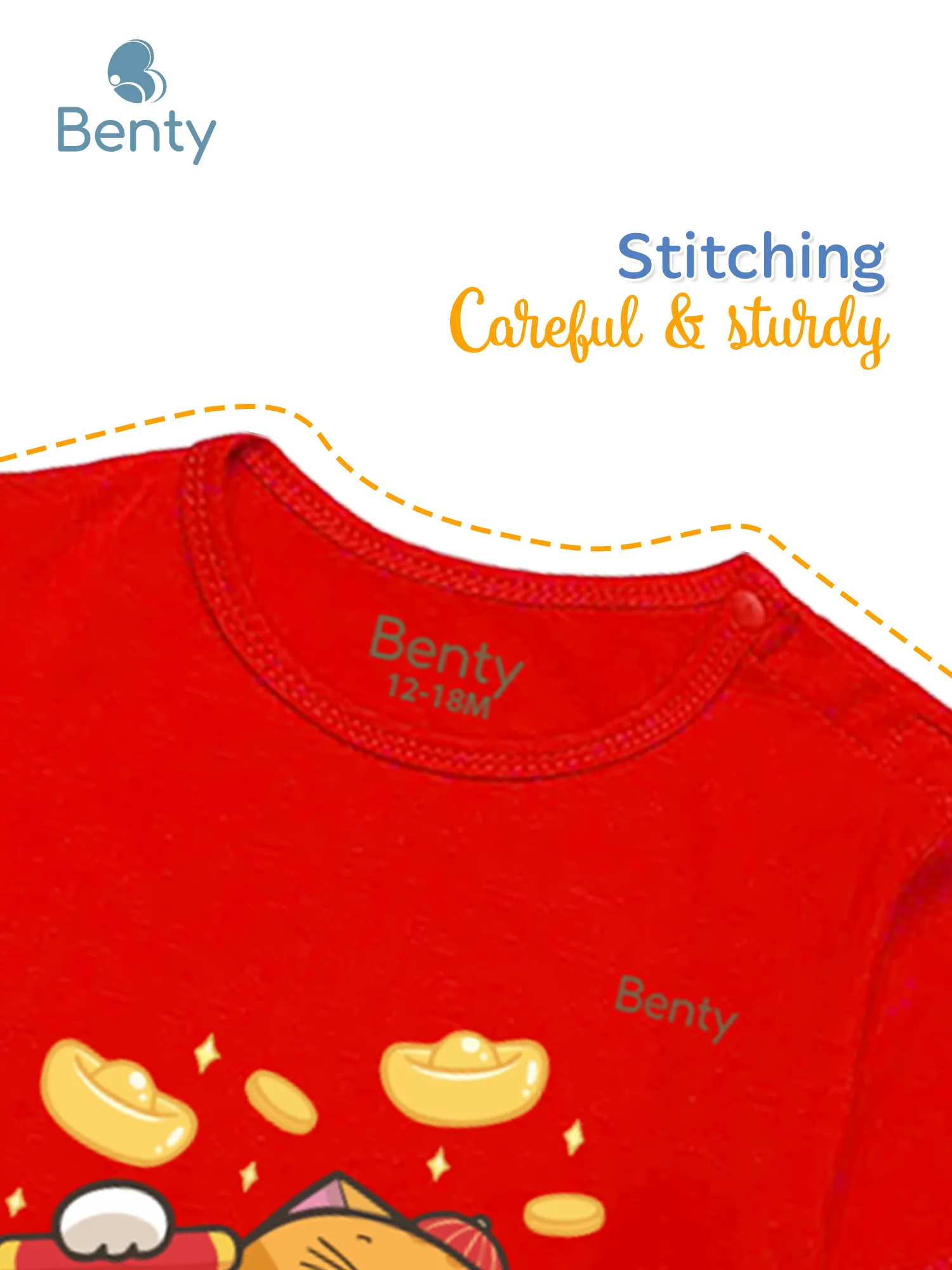 BENTY BT058 printed shoulder button short set, soft premium fabric