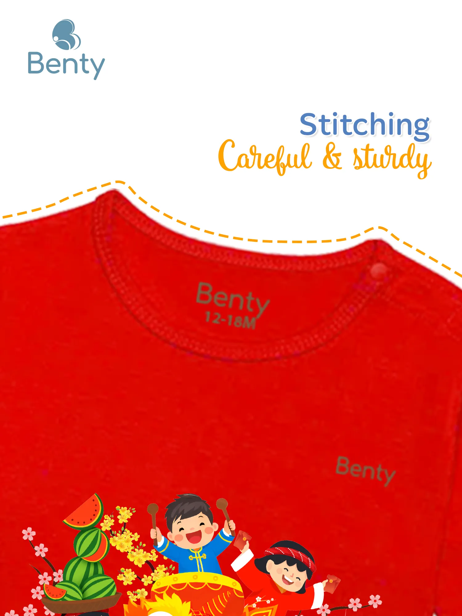 BENTY BT060 long-sleeve shoulder-button outfit for kid