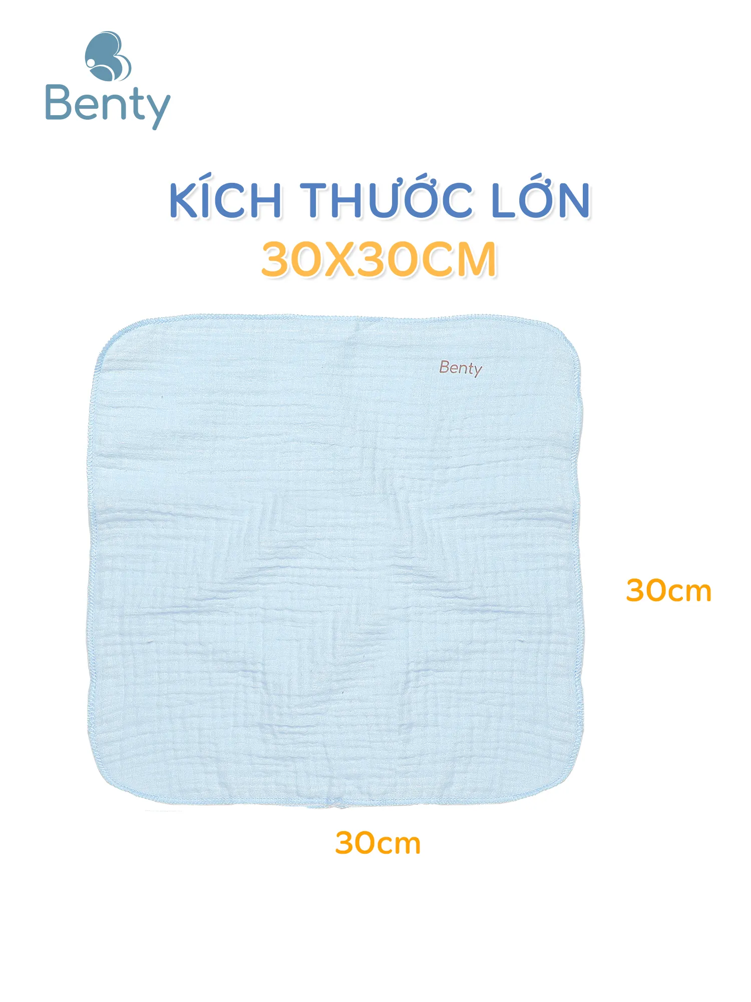 Khăn sữa Benty combo 5 khăn an toàn, thấm hút tốt cho trẻ sơ sinh