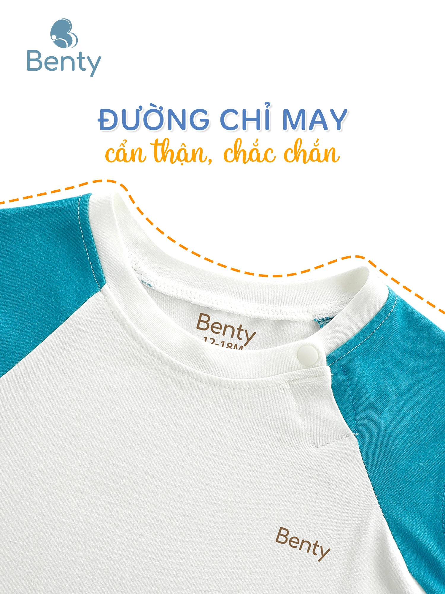 Bộ ba lỗ cài chéo BENTY chất vải cao cấp, thoáng khí an toàn da bé