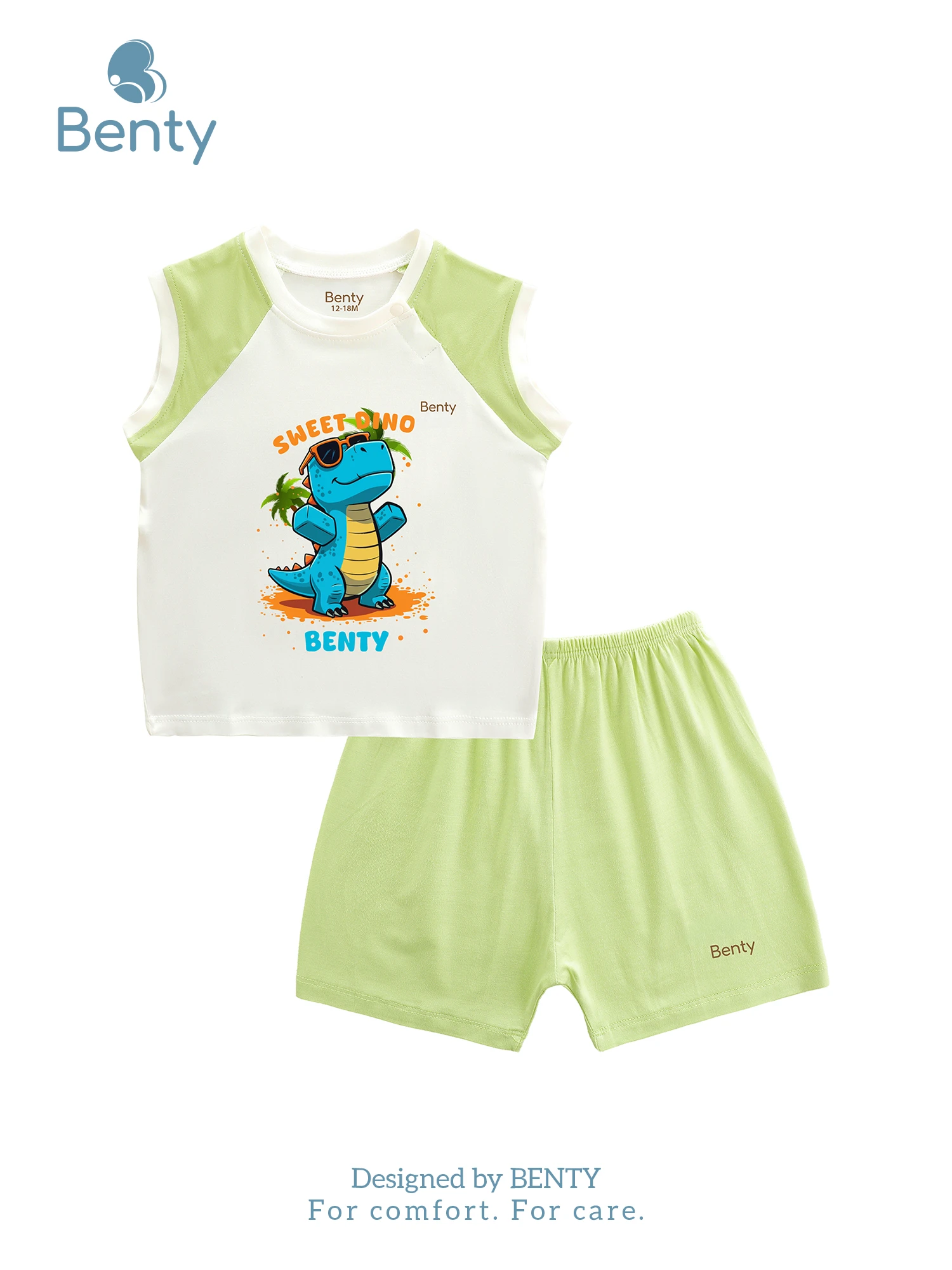 BENTY BT126 set tanktop set with snap closure, premium genuine babywear