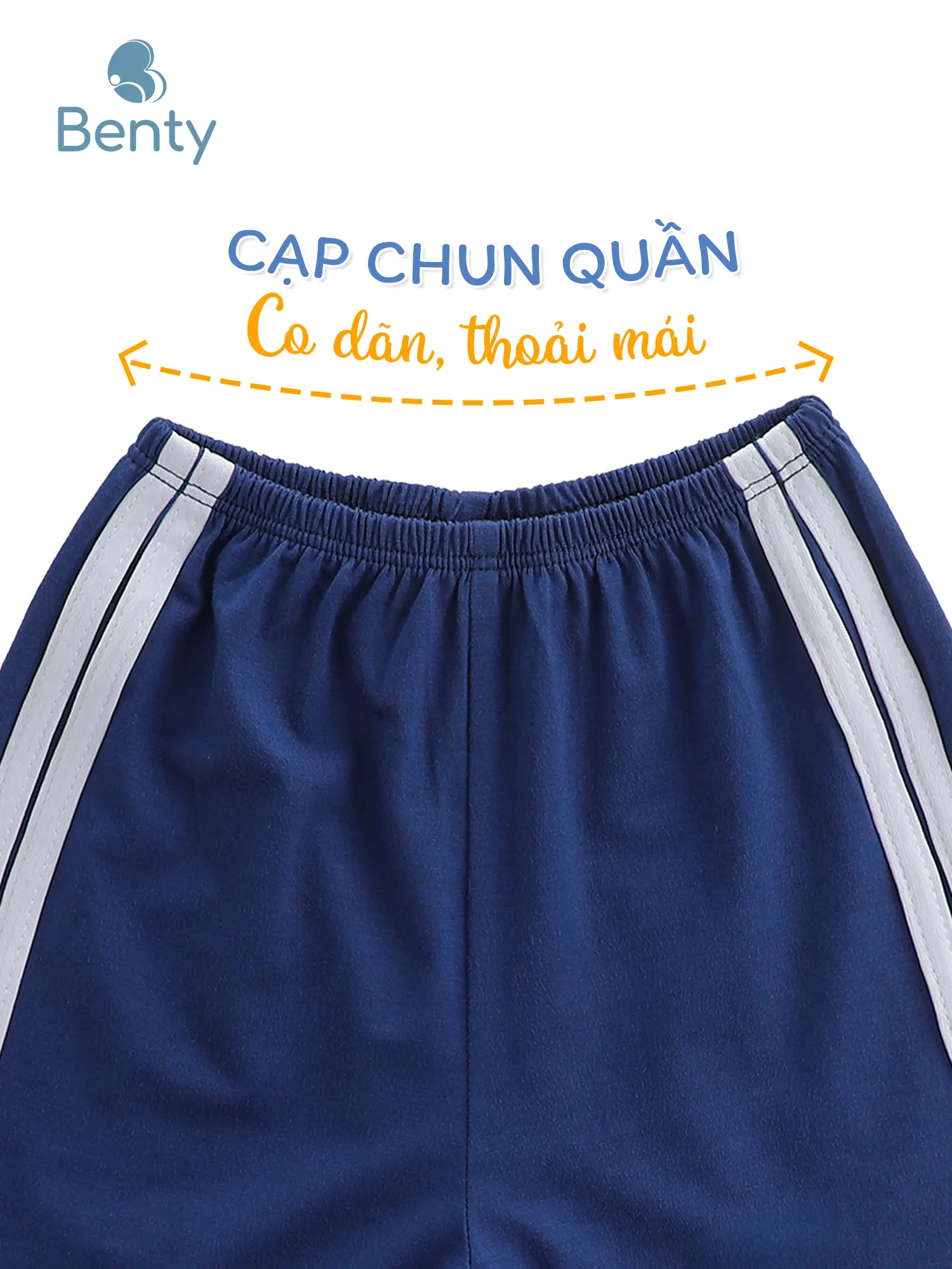 Bộ ba lỗ phối lưng thể thao BENTY, chất vải an toàn lành tính với làn da nhạy cảm bé